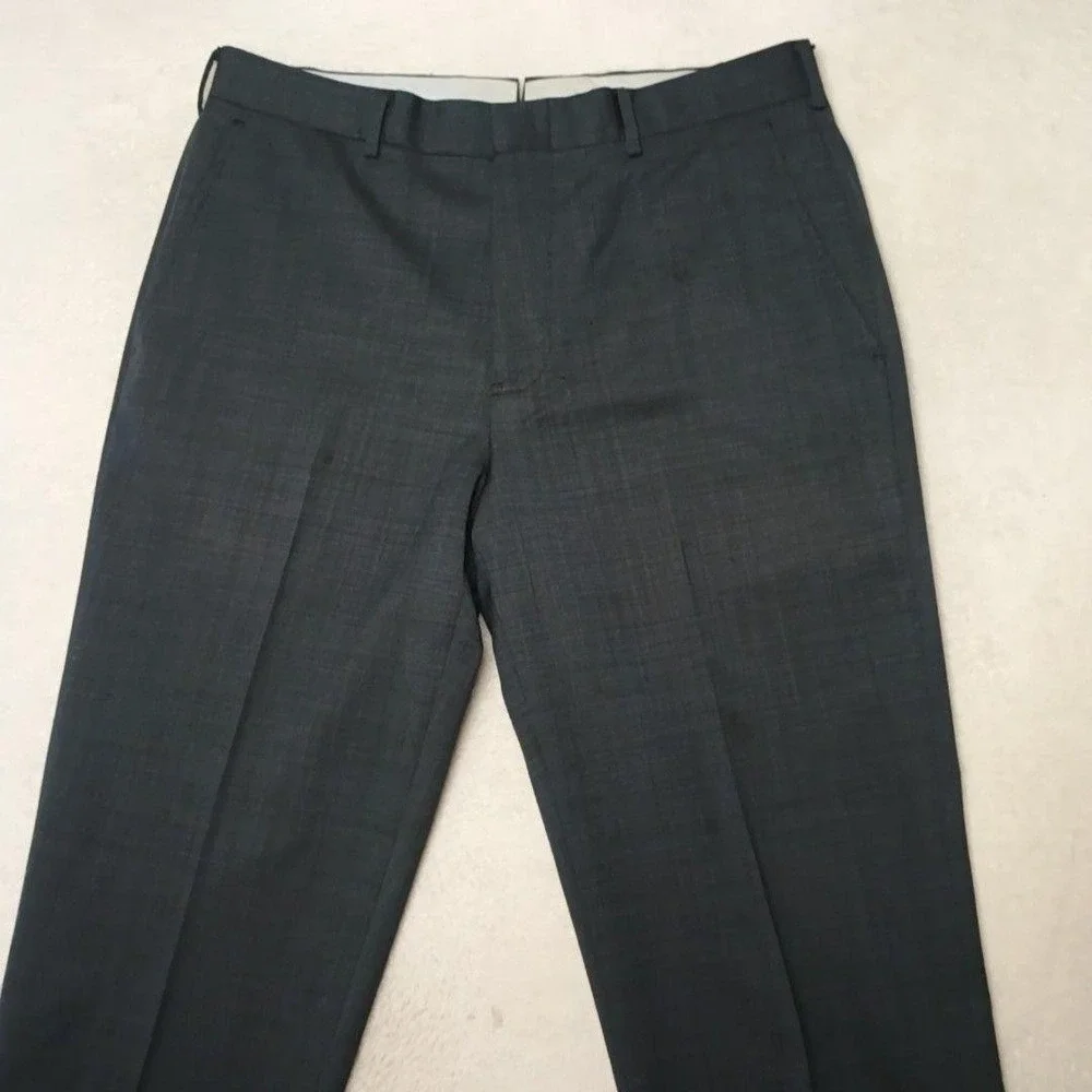 Brooks Brothers Pants Men 34x34 Gray Fitzgerald 1818 Slim Wool Mohair Dress Suit